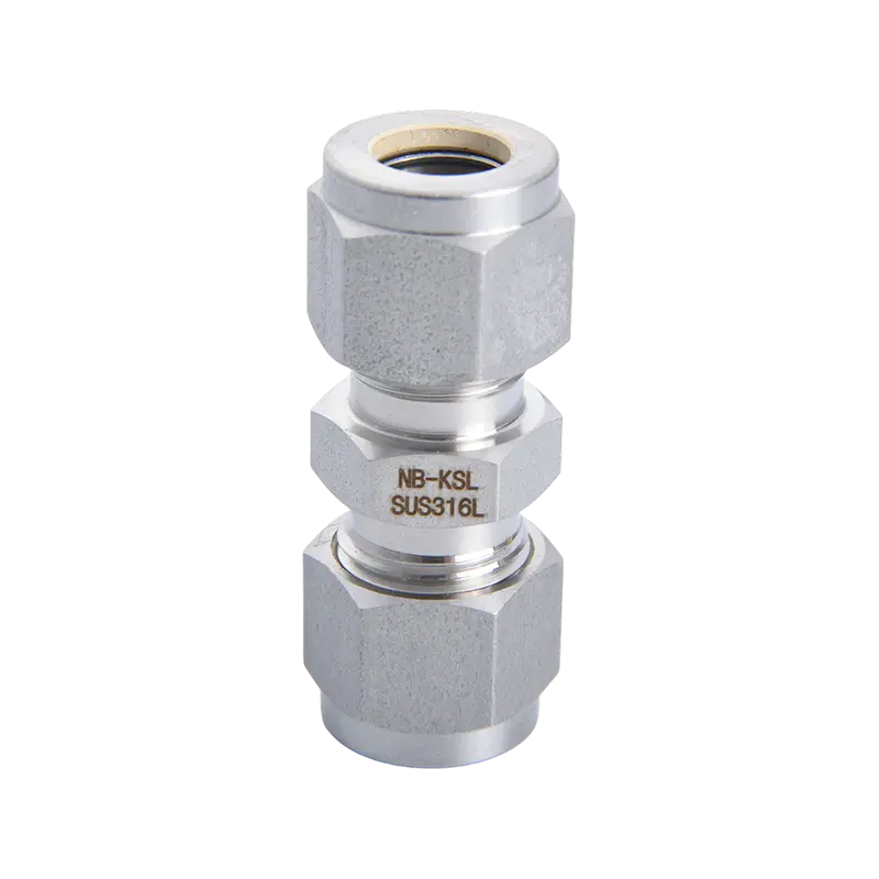 Conector reto de encaixe de compressão de aço inoxidável 316L