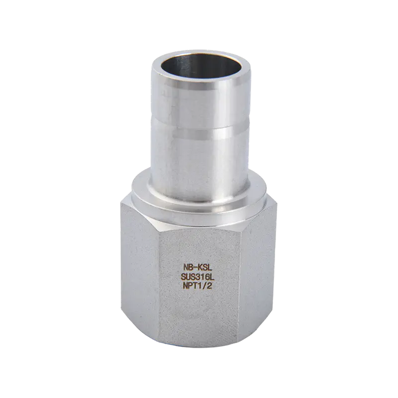 Adaptador de rosca interna de tubo para tubo de aço inoxidável 316L