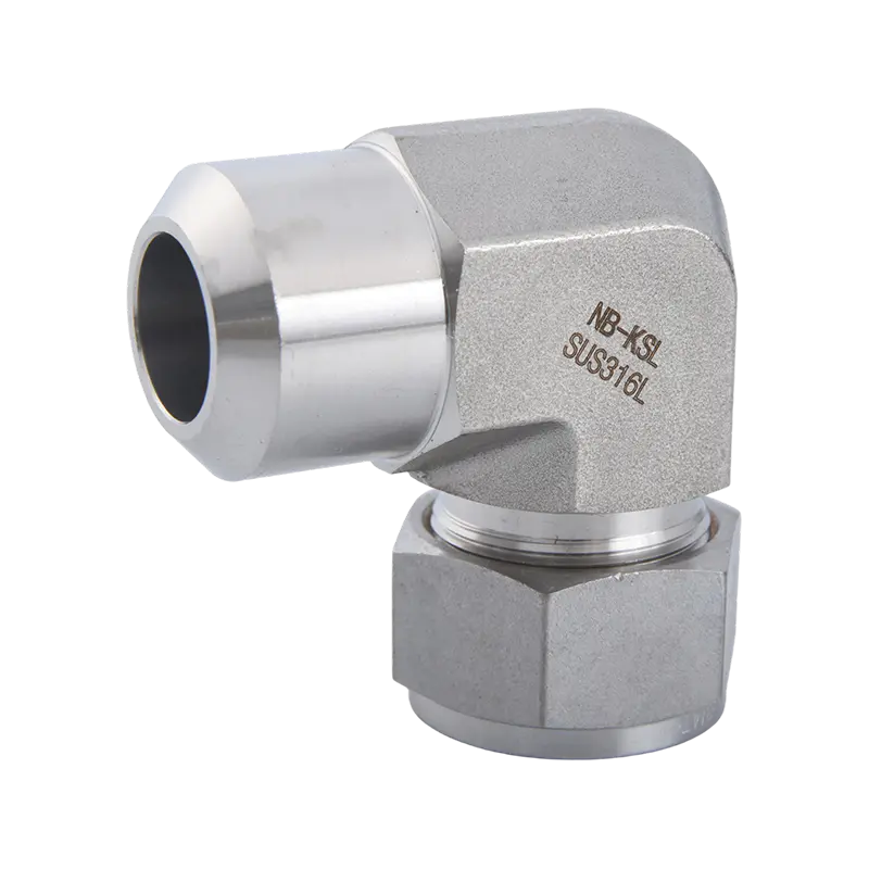 Tipo de encaixe de compressão de aço inoxidável 316L TUBO cotovelo de soldagem de topo
