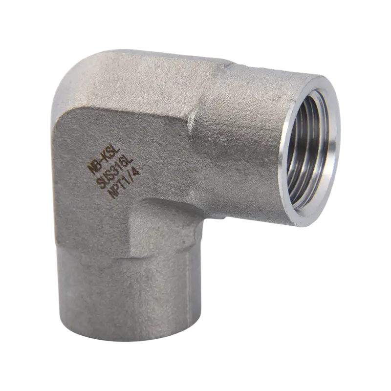Conector de ângulo reto com rosca externa dupla
