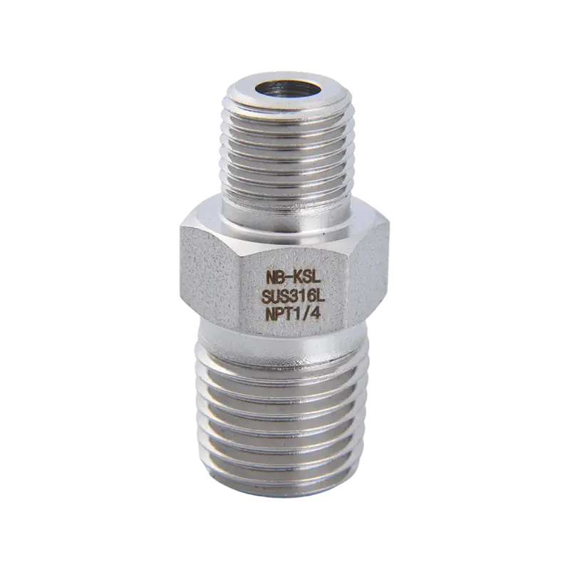Aço inoxidável 316L reduzindo conector de rosca externa dupla