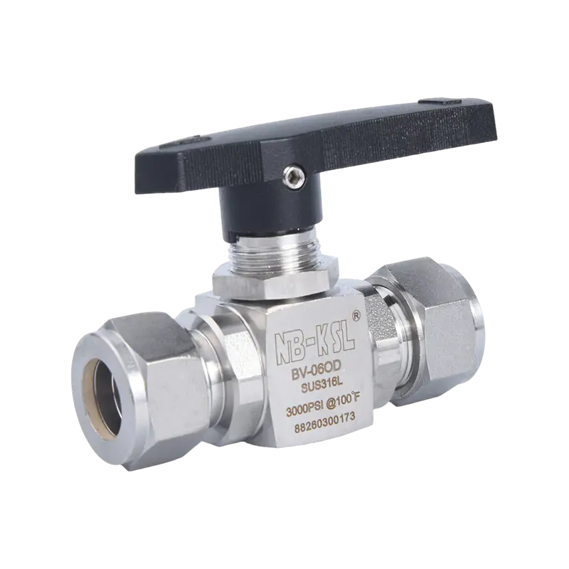 Válvula de agulha de extremidade de tubo mini de aço inoxidável 316L