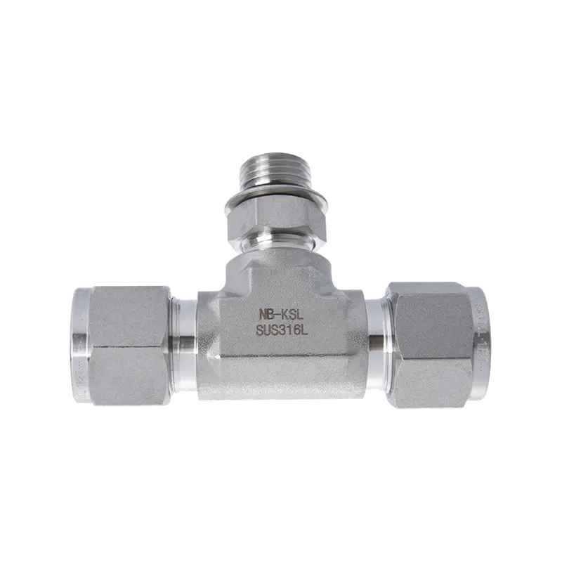 Conector de ajuste de três vias
